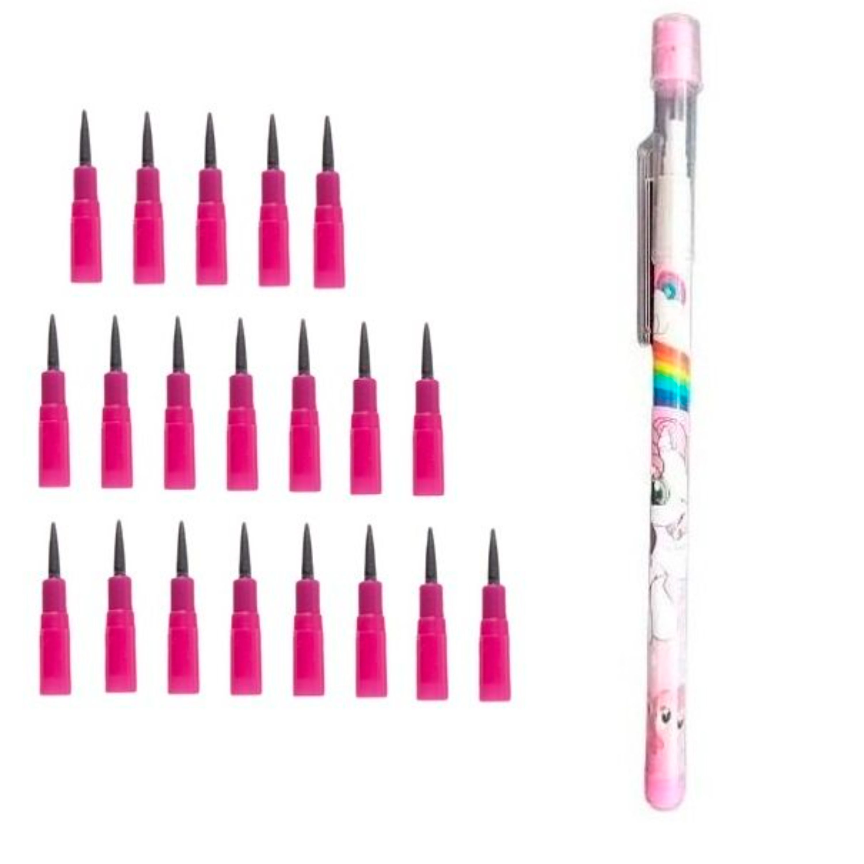 مداد فشنگی مدل یونیکورن به همراه نوک بسته 20 عددی