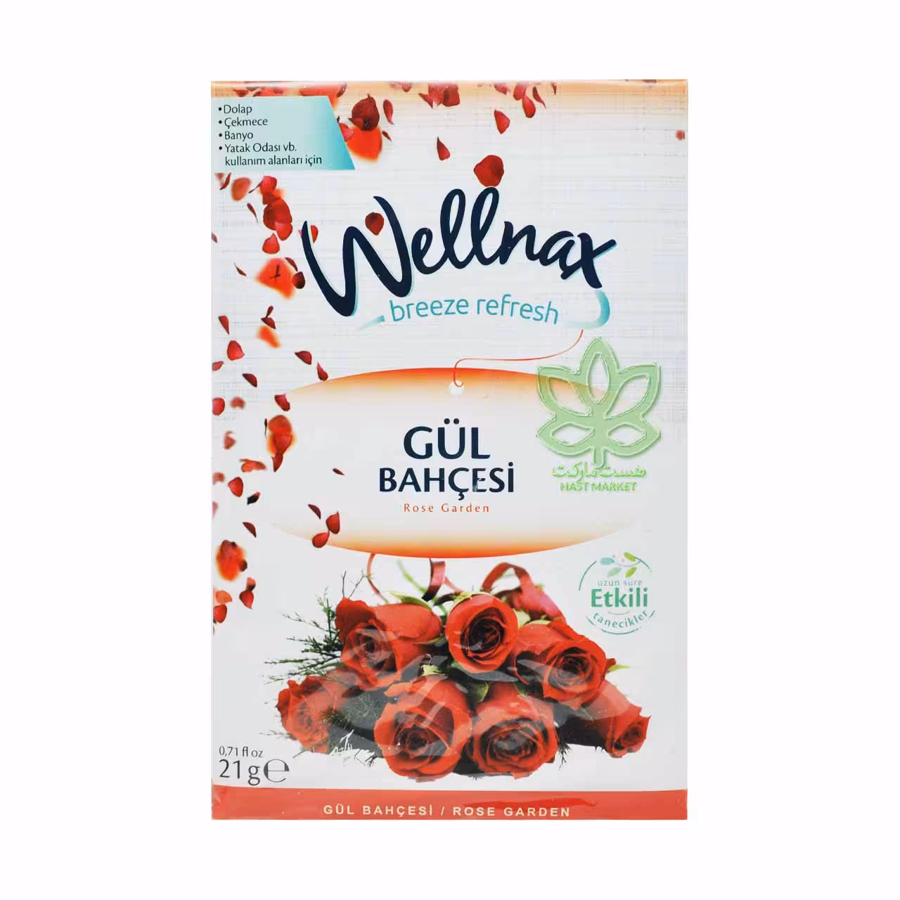 بوگیر و خوشبو کننده کمد و لباس گل رز 20 گرم ولناکس - wellnax