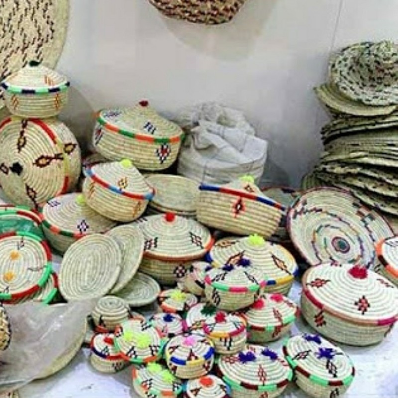 سبد حصیری معروف به کپو صنایع دستی محصول سنتی دزفول