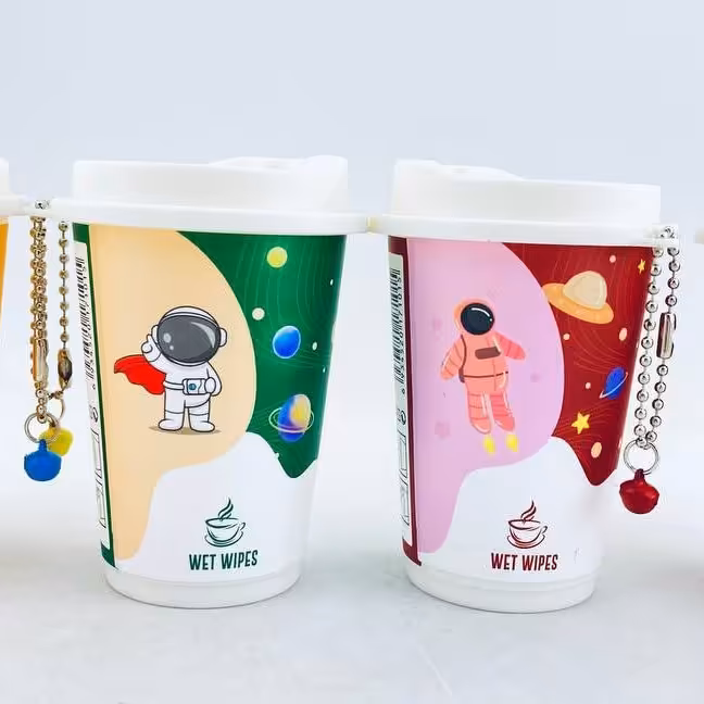 دستمال مرطوب فانتزی طرح کاپوچینو