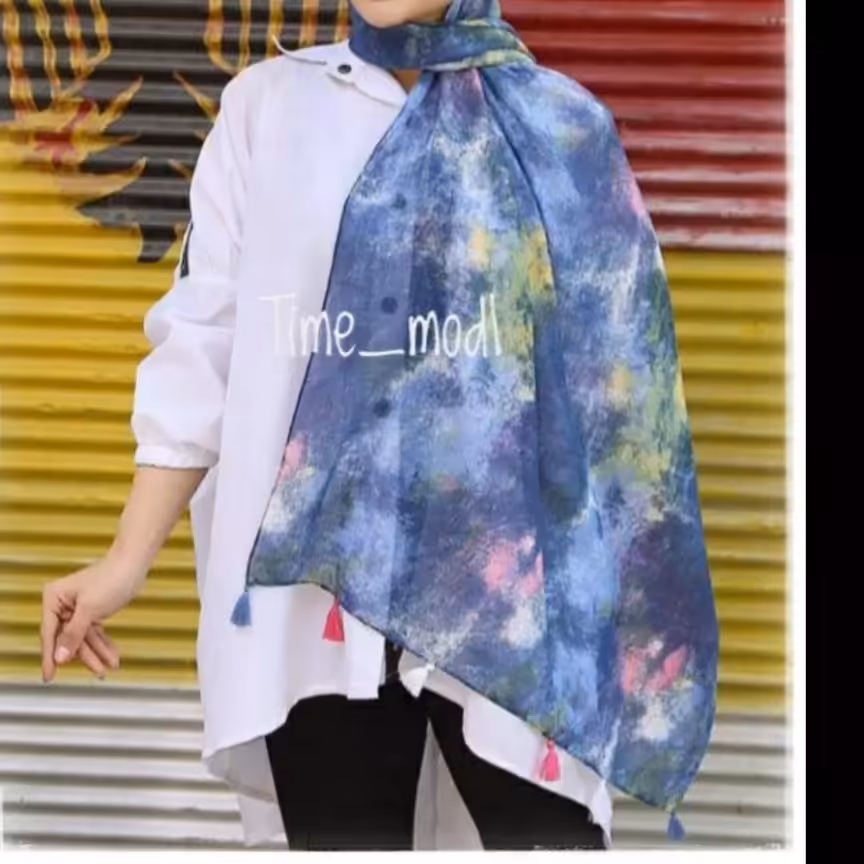 شال نخی آبرنگی