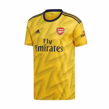 پیراهن آستین کوتاه آرسنال فصل 2020 رنگ زرد - کیت دوم