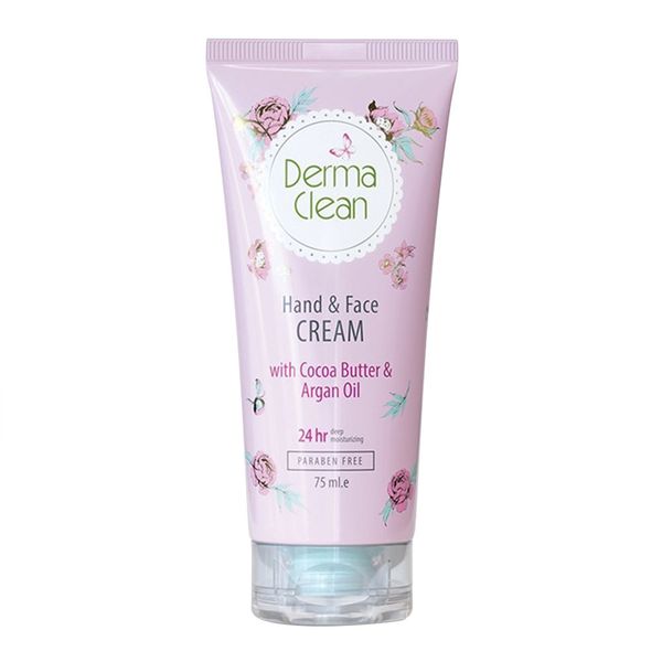 کرم دست و صورت حاوی کوکوباتر و روغن آرگان درماکلین ۷۵ میل