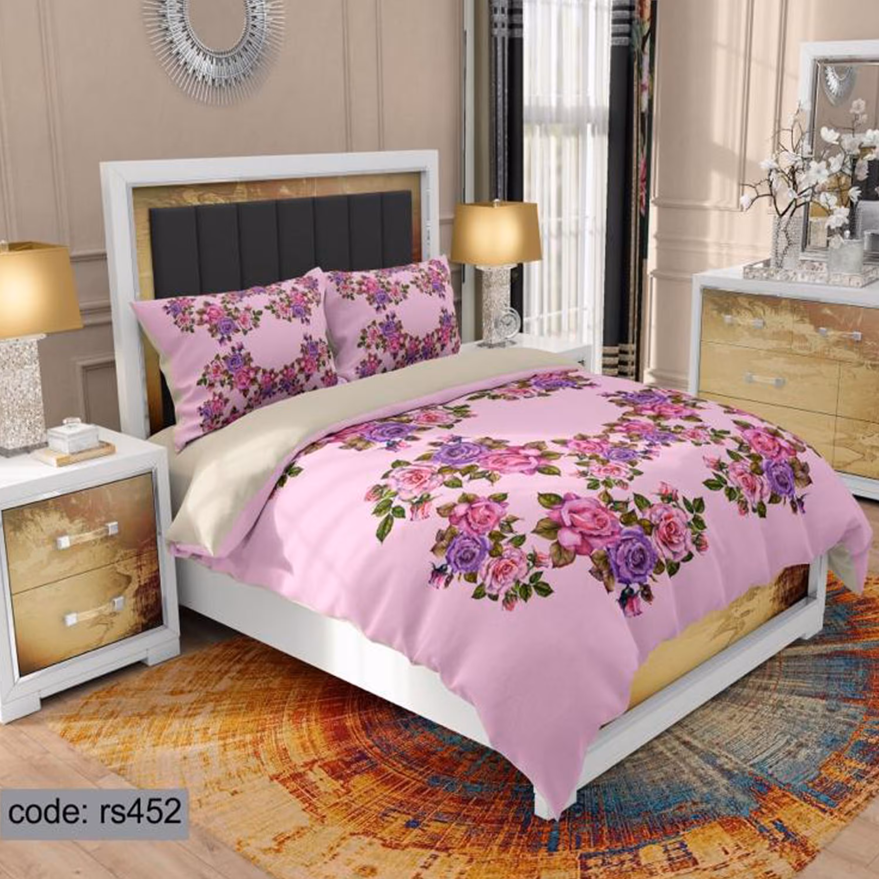 سرویس روتختی 2 نفره تنسل چاپی برندترک لند(Turk Land) rs 452