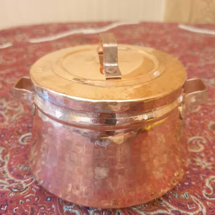 قابلمه دیگ  کوچک مسی سیسمونی دست ساز (ناصحی )