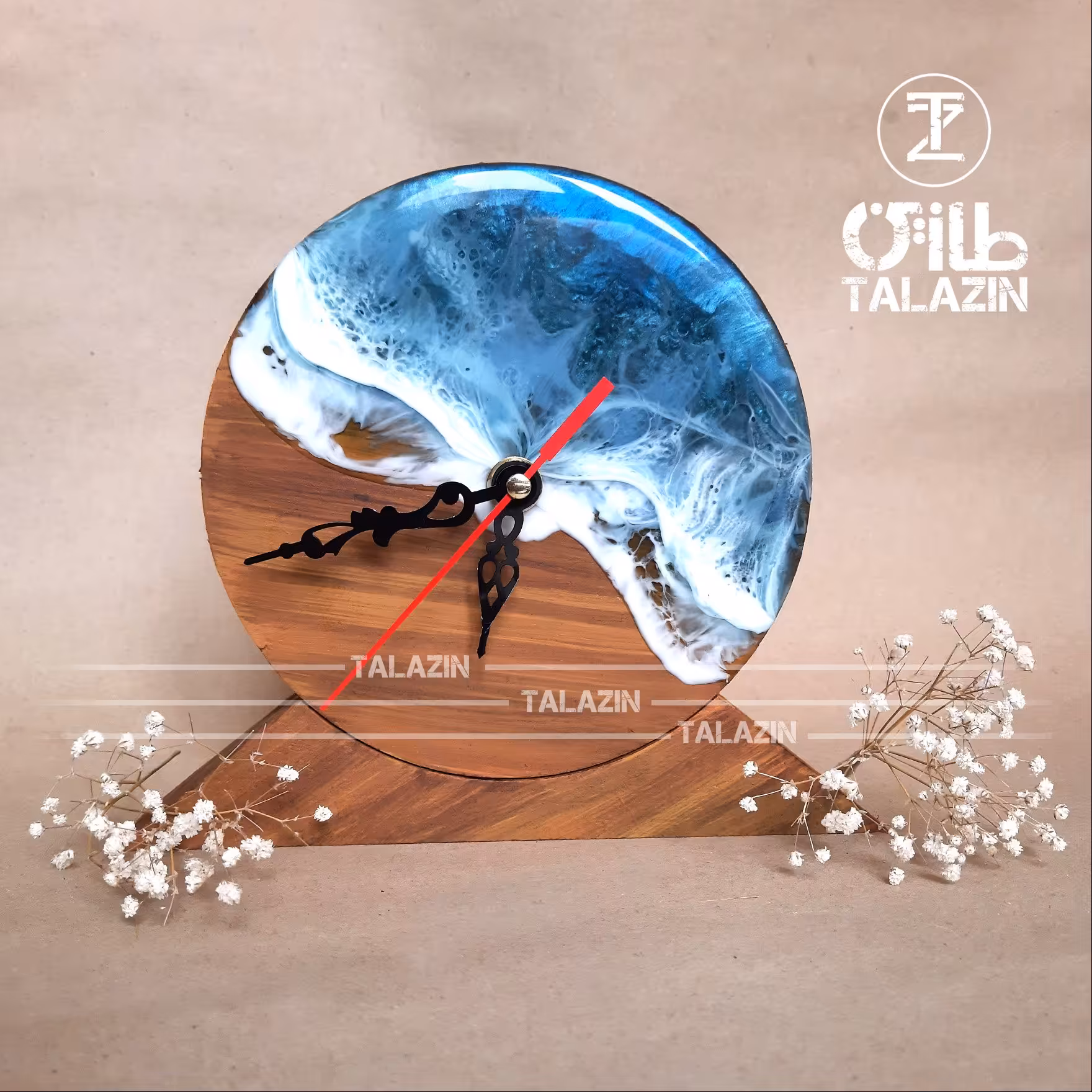 ساعت رومیزی طرح دریا ، یه هدیه نُقلی و دست ساز