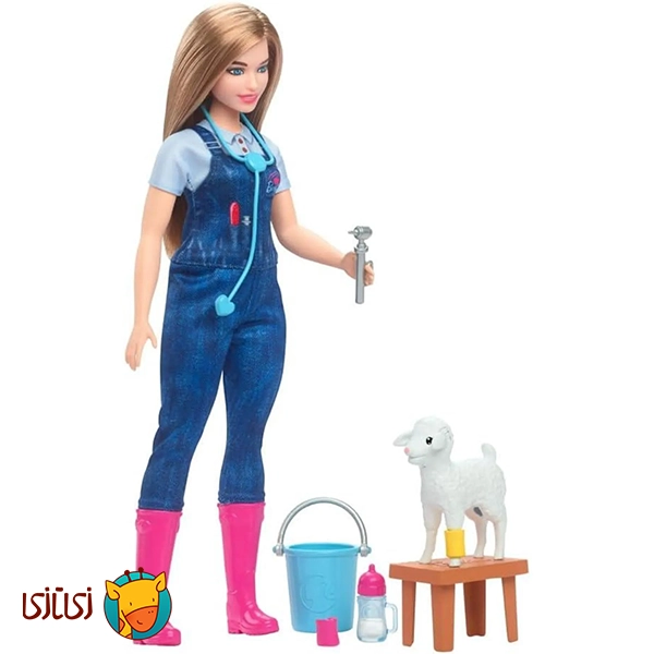 عروسک حرفهای باربی Barbie دامپزشک مدل HRG42