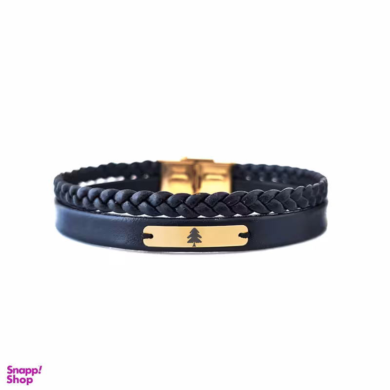 دستبند طلا 18 عیار مردانه لیردا مدل کاج 7003