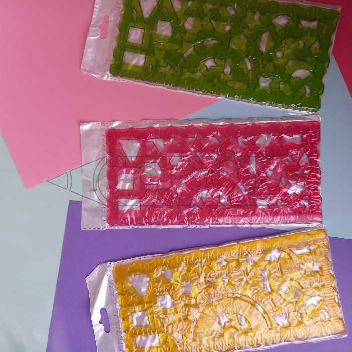 خط کش ژله ای شابلون دار دو قلو