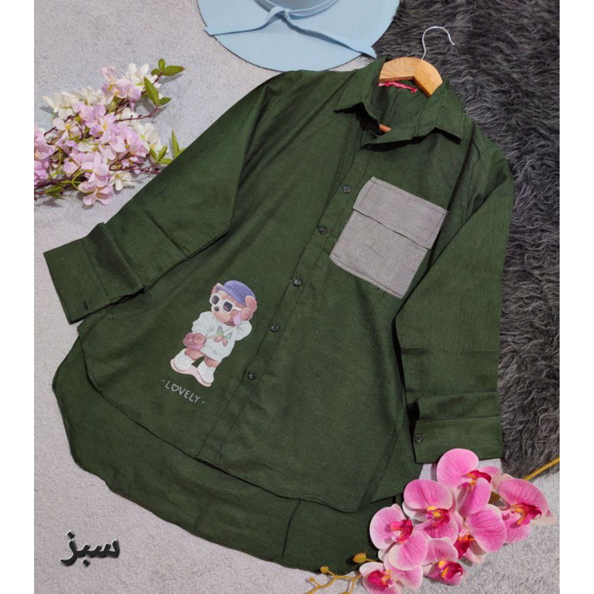 مانتو تدی کتان نخ درجه یک