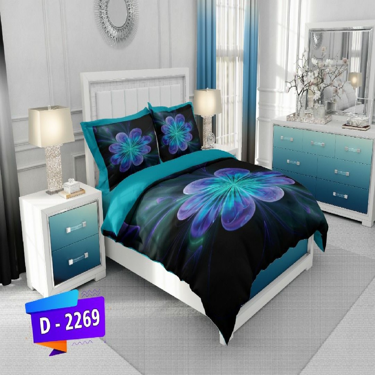 سرویس روتختی لمان کد 2269 دونفره 6 تکه