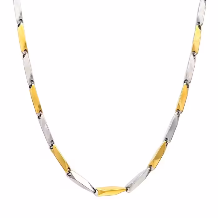 زنجیر مردانه طلایی و نقره ای جنس استیل با کیفیت خوب و قیمت مناسب