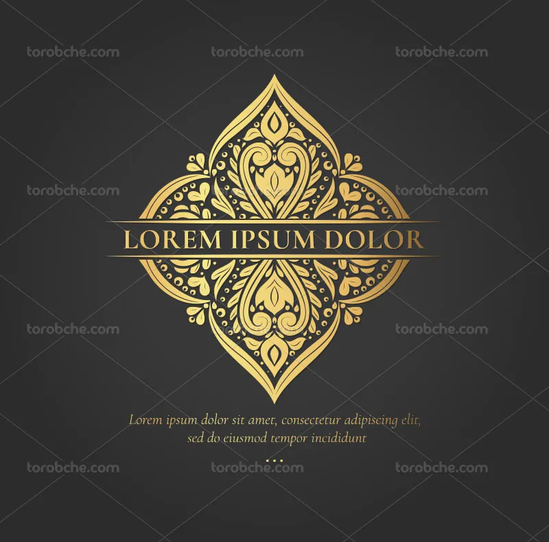 وکتور المان طلایی رنگ سنتی | گرافیک با طعم تربچه