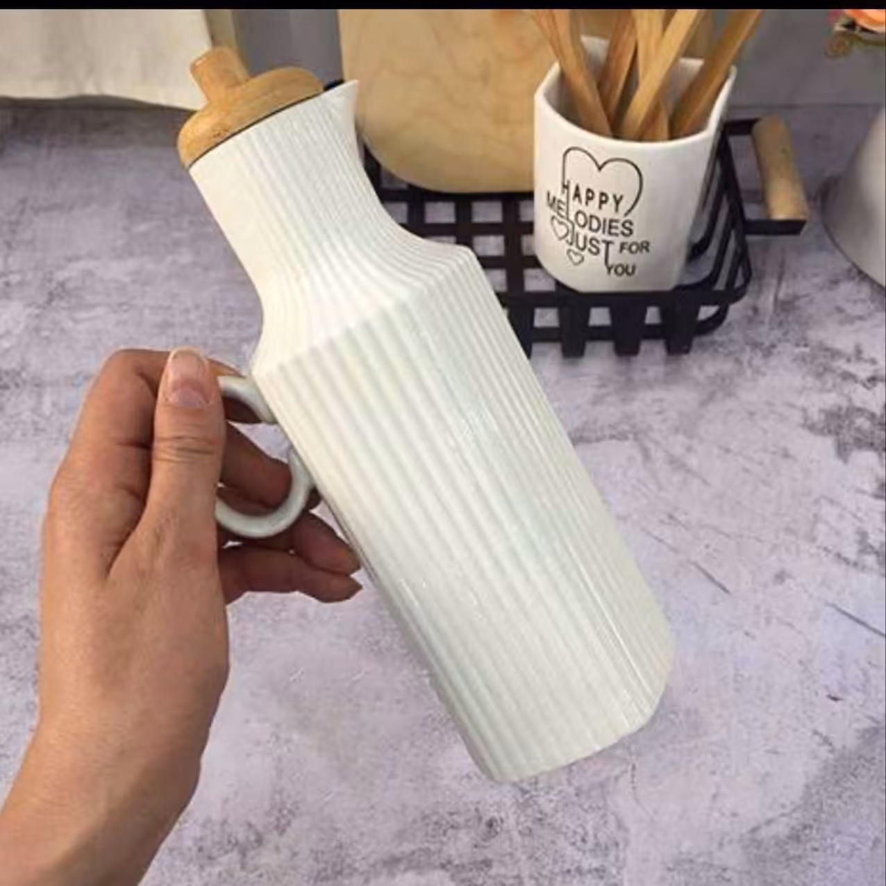 روغن ریز سرامیکی درب چوبی(باکیفیت) 