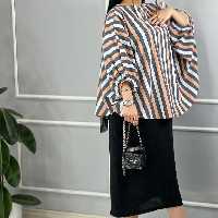 ست دو تیکه پیراهن و رویه جنس لنین فری سایز