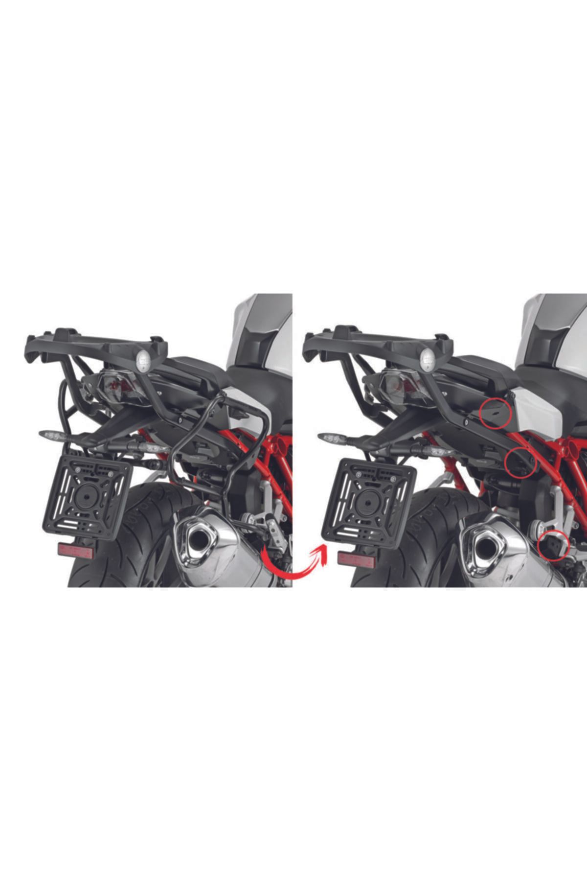 کیف موتورسیکلت PLXR5117 BMW R1200R R1200RS 15 18 R1250R 19 20 R1250RS حامل کیسه جانبی Givi