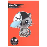 دفتر مشق 100 برگ شفیعی طرح گربه کد 89 (پس کرایه)