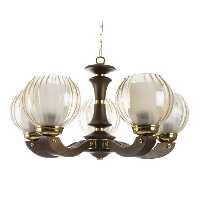 لوستر پردیس مدل بلوط 5 شیشه شفاف