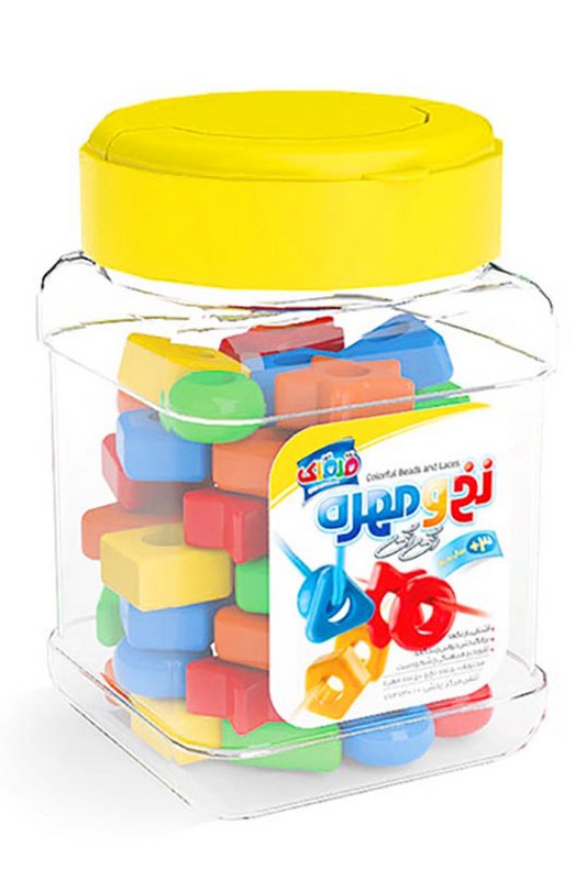 نخ و مهره رنگی رنگی 50 تایی