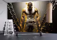 کاغذ دیواری سه بعدی پرورش اندام HQ-2177