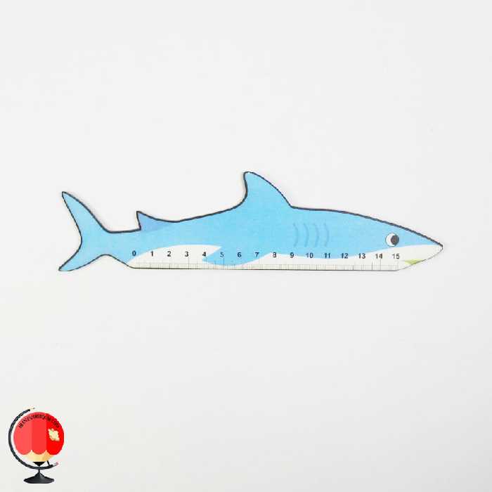 خط کش فانتزی 15 سانت طرح کوسه