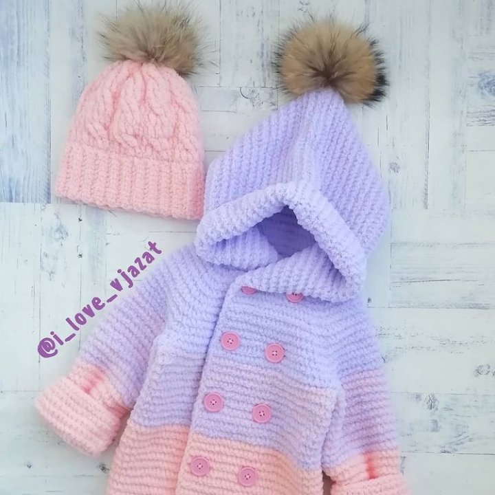 ست ژاکت وسرهمی حوله ای خاص