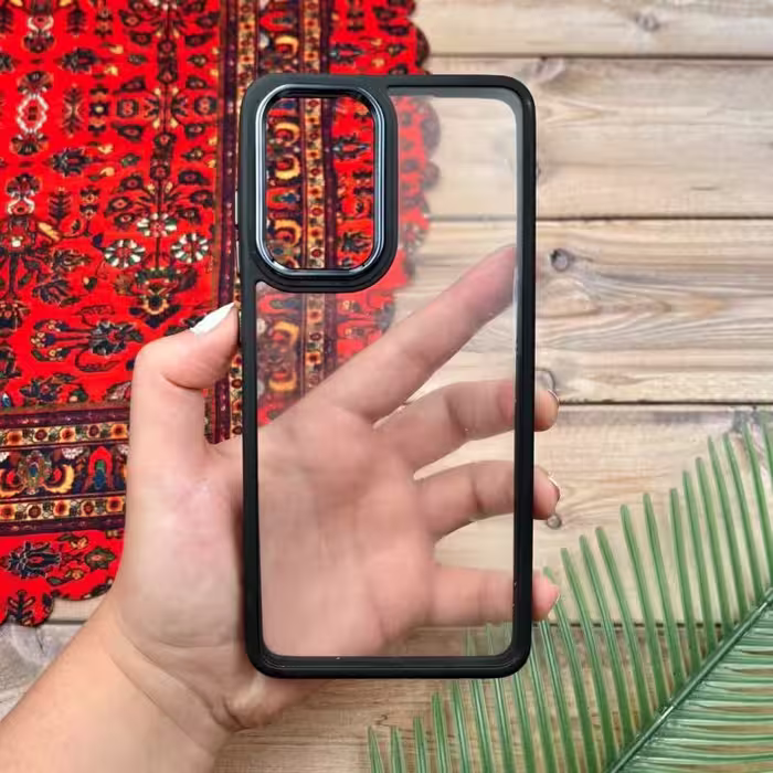 قاب گوشی Galaxy A52 -  Galaxy A52S سامسونگ دور سیلیکونی متال مشکی کد 47676