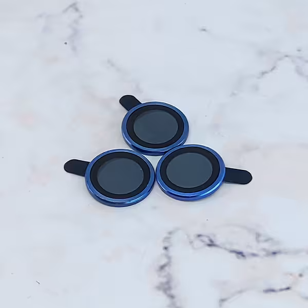 محافظ لنز دوربین مدل رینگی فلزی مناسب برای گوشی موبایل Iphone 12 Pro Max - آبی