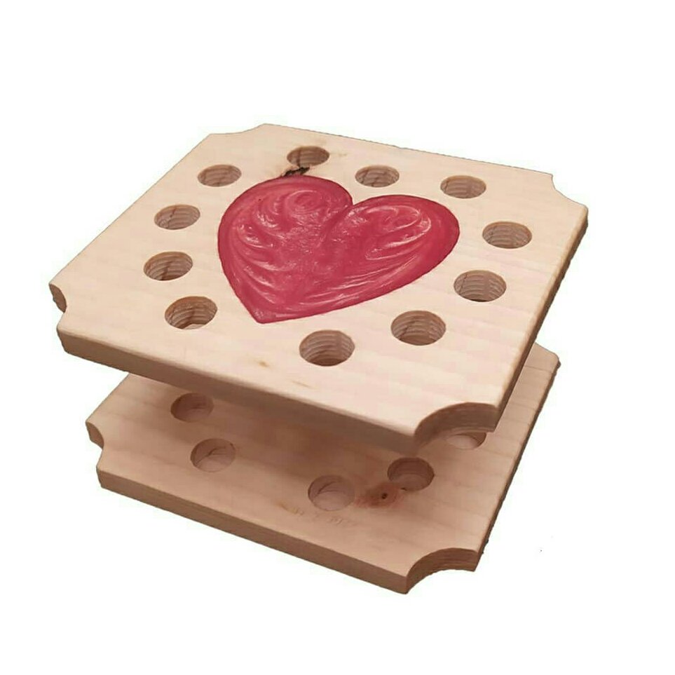 جامدادی چوبی طرح قلب