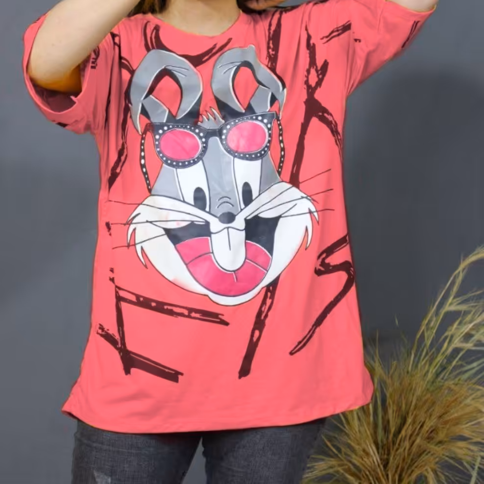 تیشرت لانگ خرگوش مهربان 
