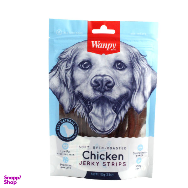 غذای تشویقی سگ ونپی مدل Jerky Strips Chicken وزن 100 گرم