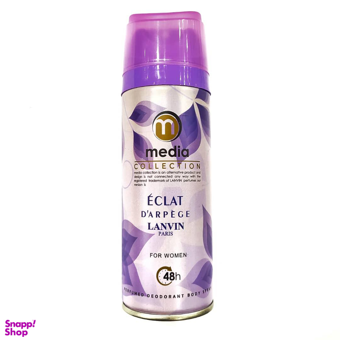 اسپری بدن زنانه مدیا (Media) مدل اکلت حجم 200 میلی‌‌لیتر