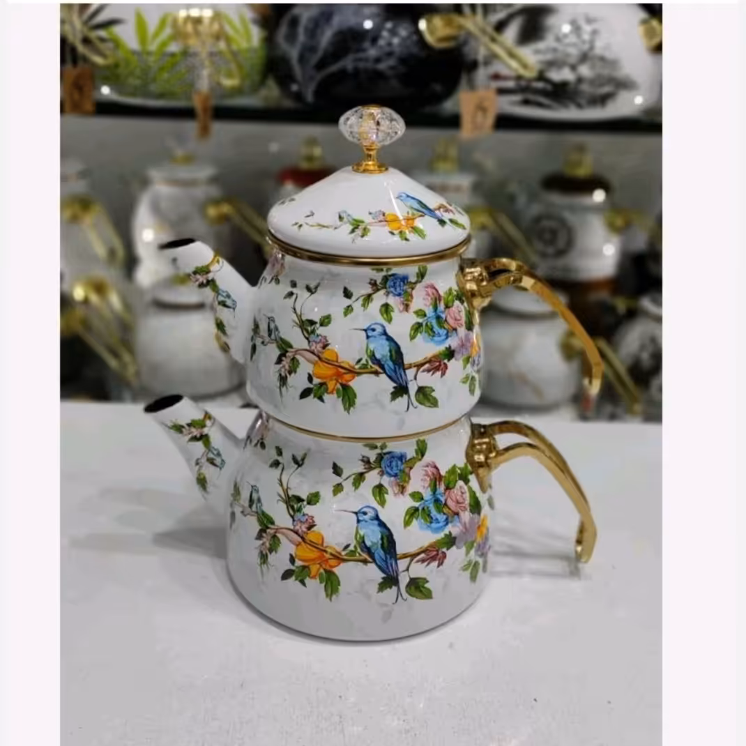 کتری قوری لعابی ضخیم ترکیه 