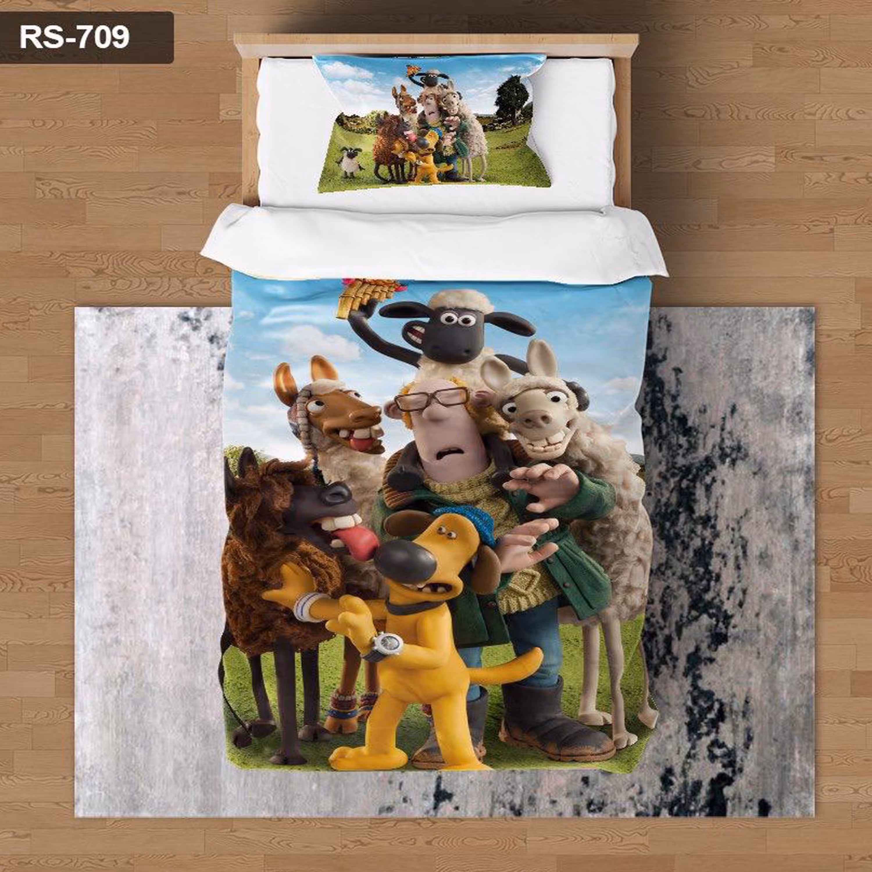 سرویس روتختی 1 نفره تنسل چاپی برندترک لند (Turk Land)  کد rs 709