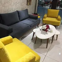 میز جلو مبلی سپیدار مجموعه 3 عددی مدل بیضی