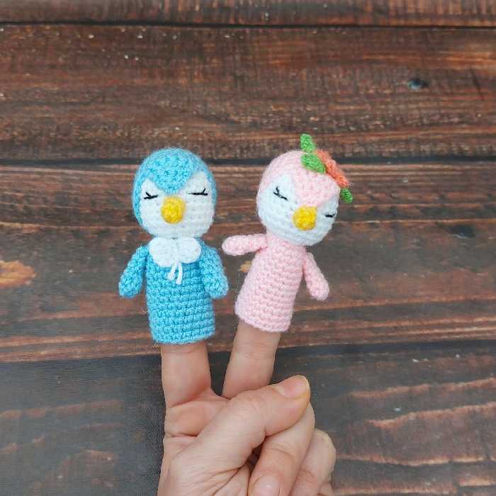 عروسک انگشتی بافتنی  قابل سفارش درطرح ورنگ دلخواه