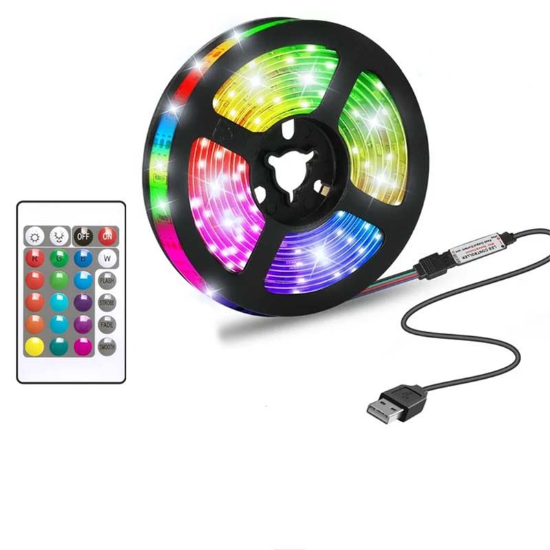 ال ای دی نواری 5 متری چند رنگ ریموت دار
