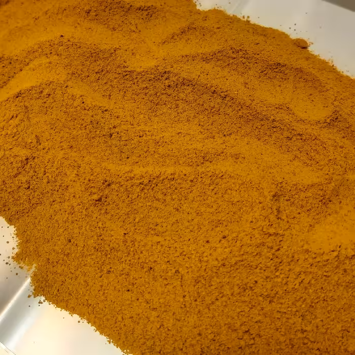  پودر زردچوبه دوبار کوب  چاشنی خوش طعم وزن 500 گرمی 