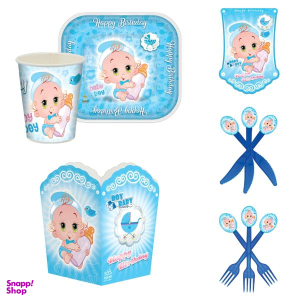 مجموعه 59 عددی تم تولد طرح نوزاد پسر مدل BB