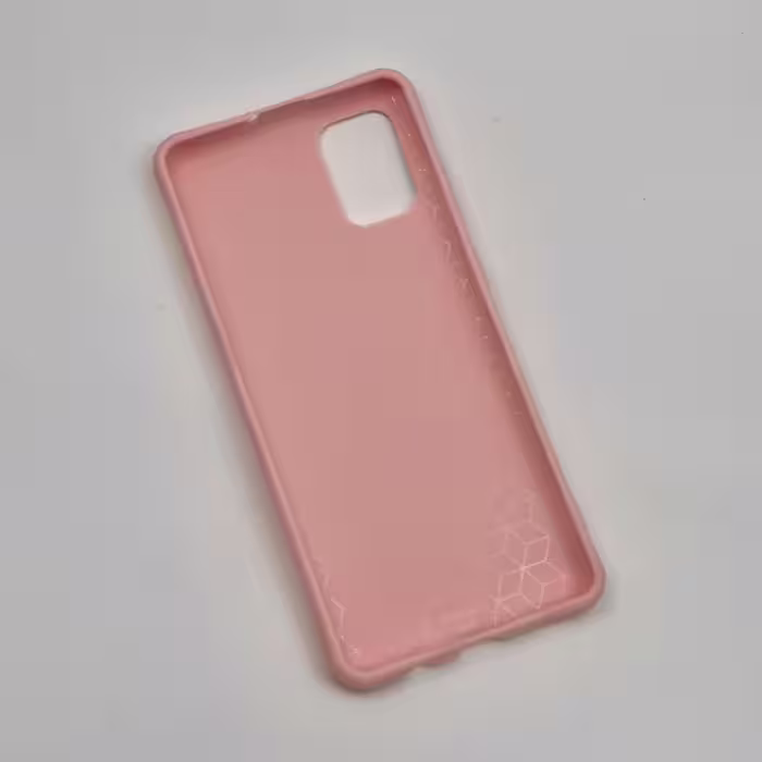 قاب گوشی Galaxy A71 سامسونگ ژله ای طرح ساده رنگ صورتی کد 91461