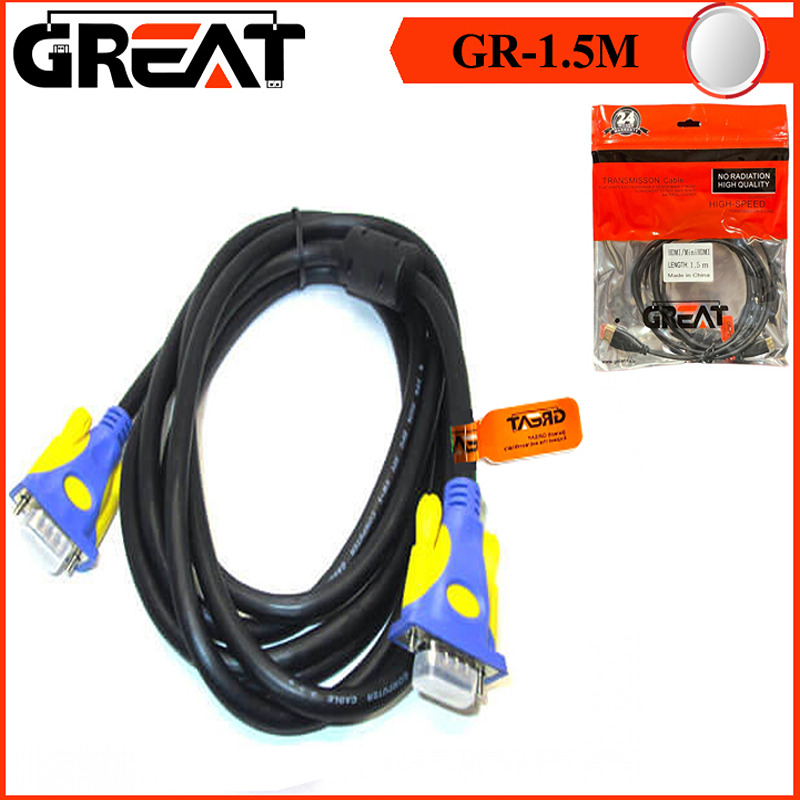 کابل 1.5 متری VGA گریت مدل Great 3 6 GR-1.5M