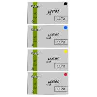 ست 4 رنگ کارتریج تونر لیزری رنگی ایرانیکا 117A(با ضمانت و گارانتی)