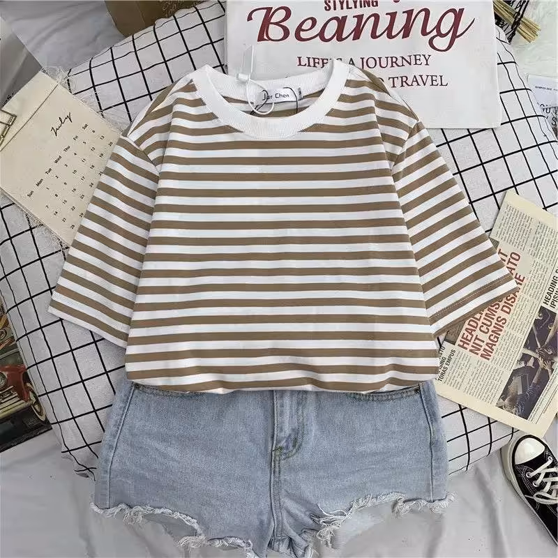 تی شرت اسپرت راه راه دخترانه پسرانه وارداتی