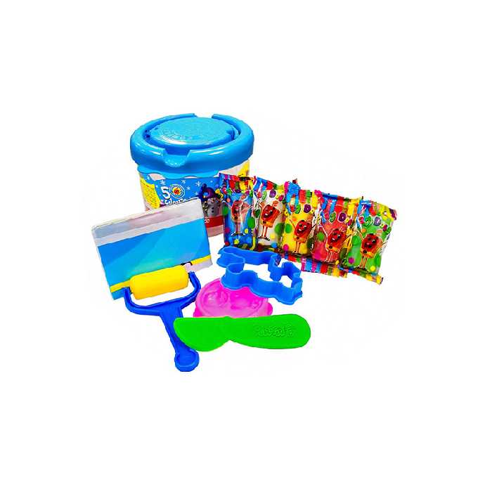 خمیر بازی سطلی 5 رنگ آریا