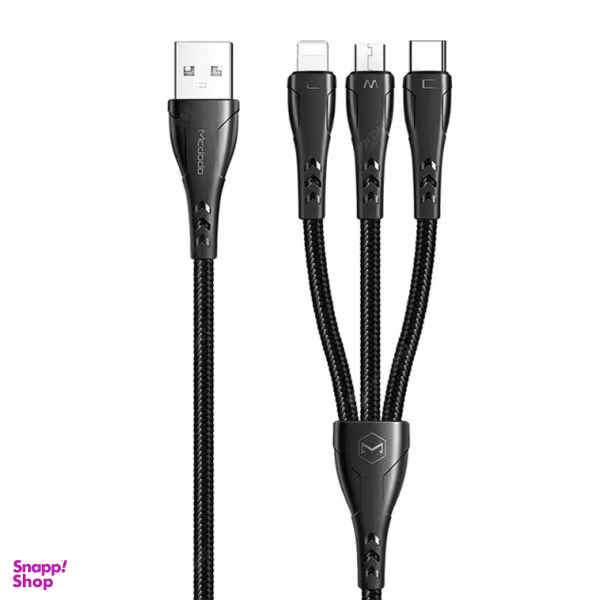 کابل تبدیل USB به Micro USB/USB-C/لایتنینگ مک دودو مدل ca-6960 طول 1.2 متر