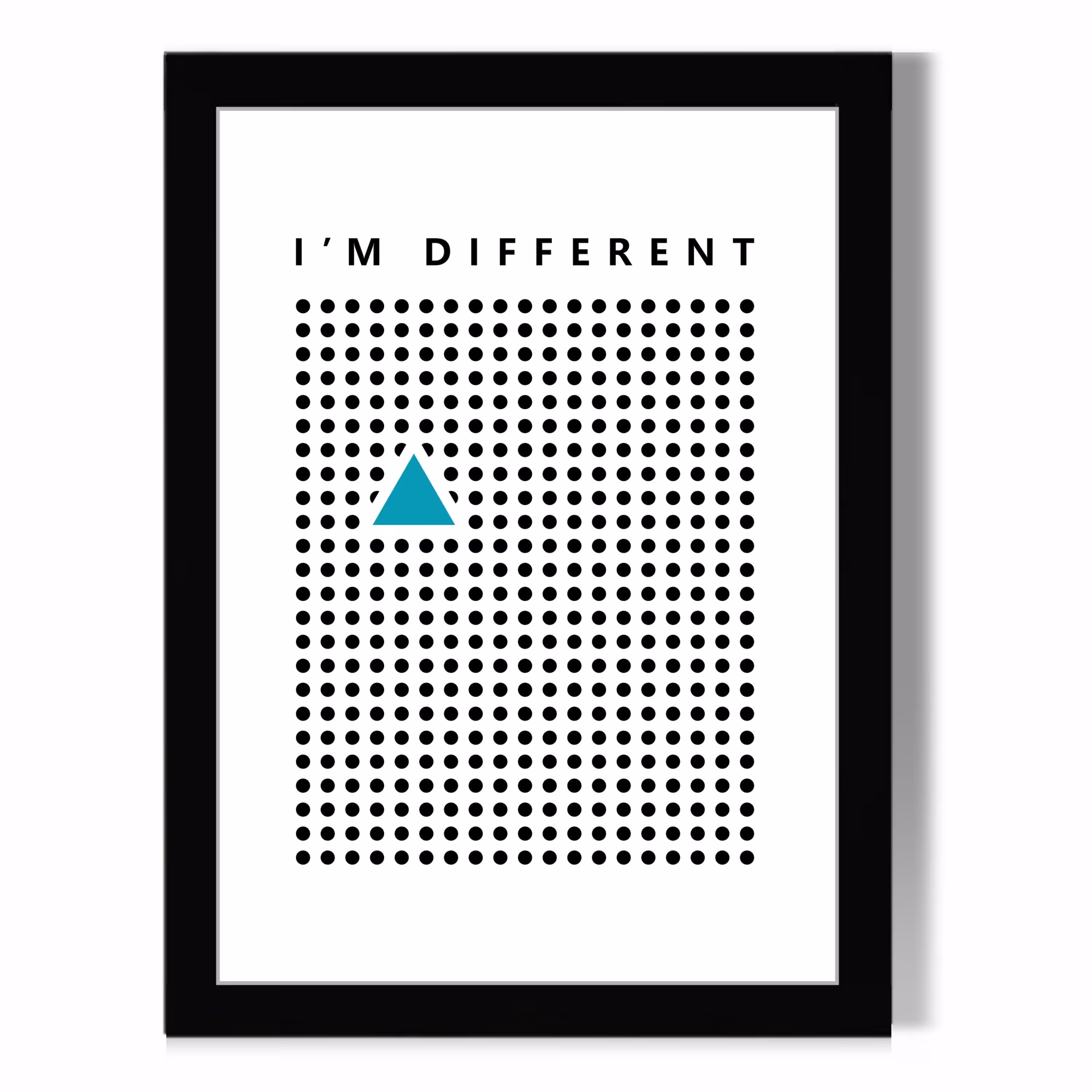 تابلو انگیزشی من متفاوتم سایز 13 در 18