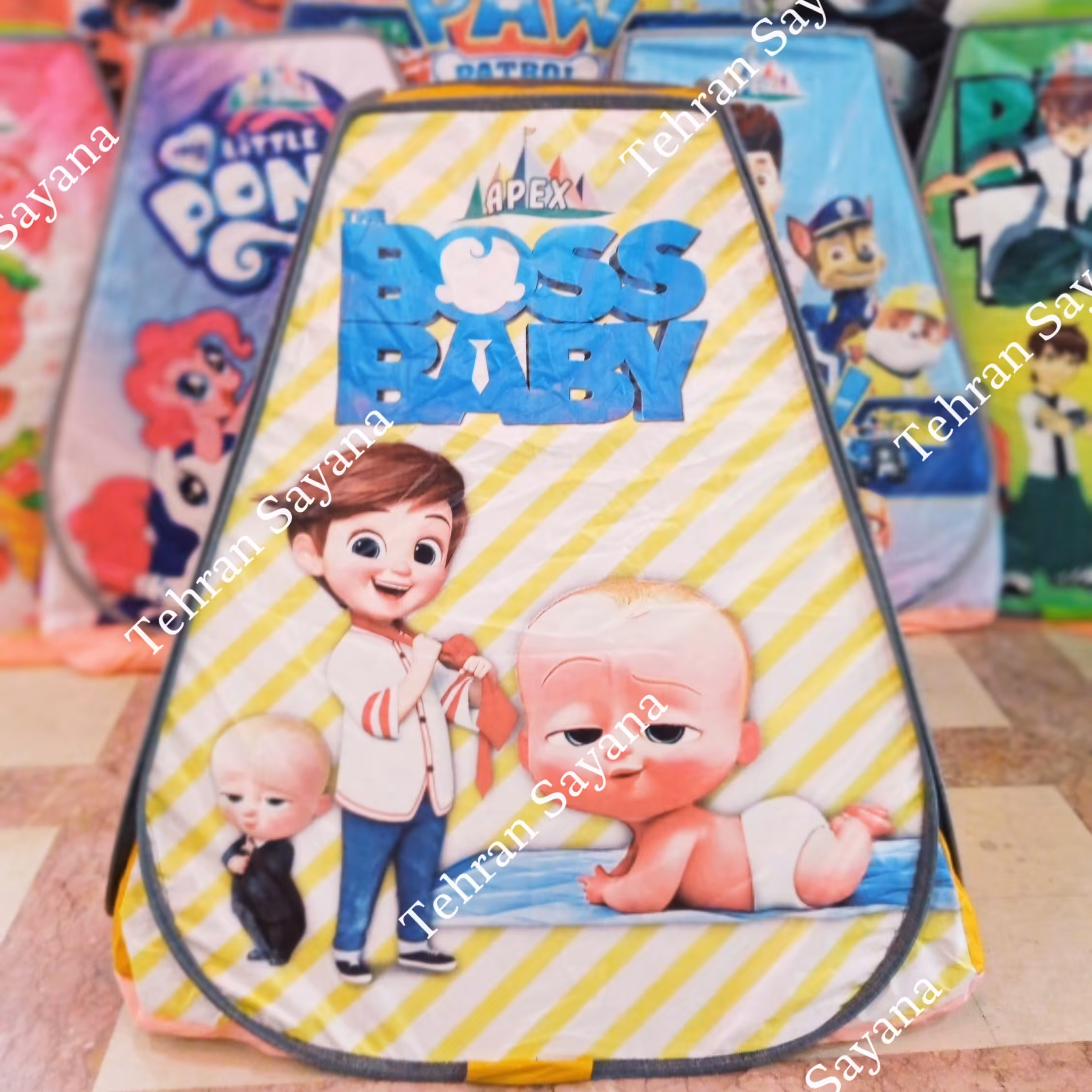 چادربازی فنری کودک و نوجوان با طرح بچه رئیس سایز بزرگ تهران سایانا 