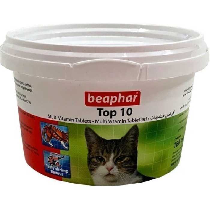 قرص مولتی ویتامین گربه بیفار مدل TOP 10 | سیمبا پت استور
