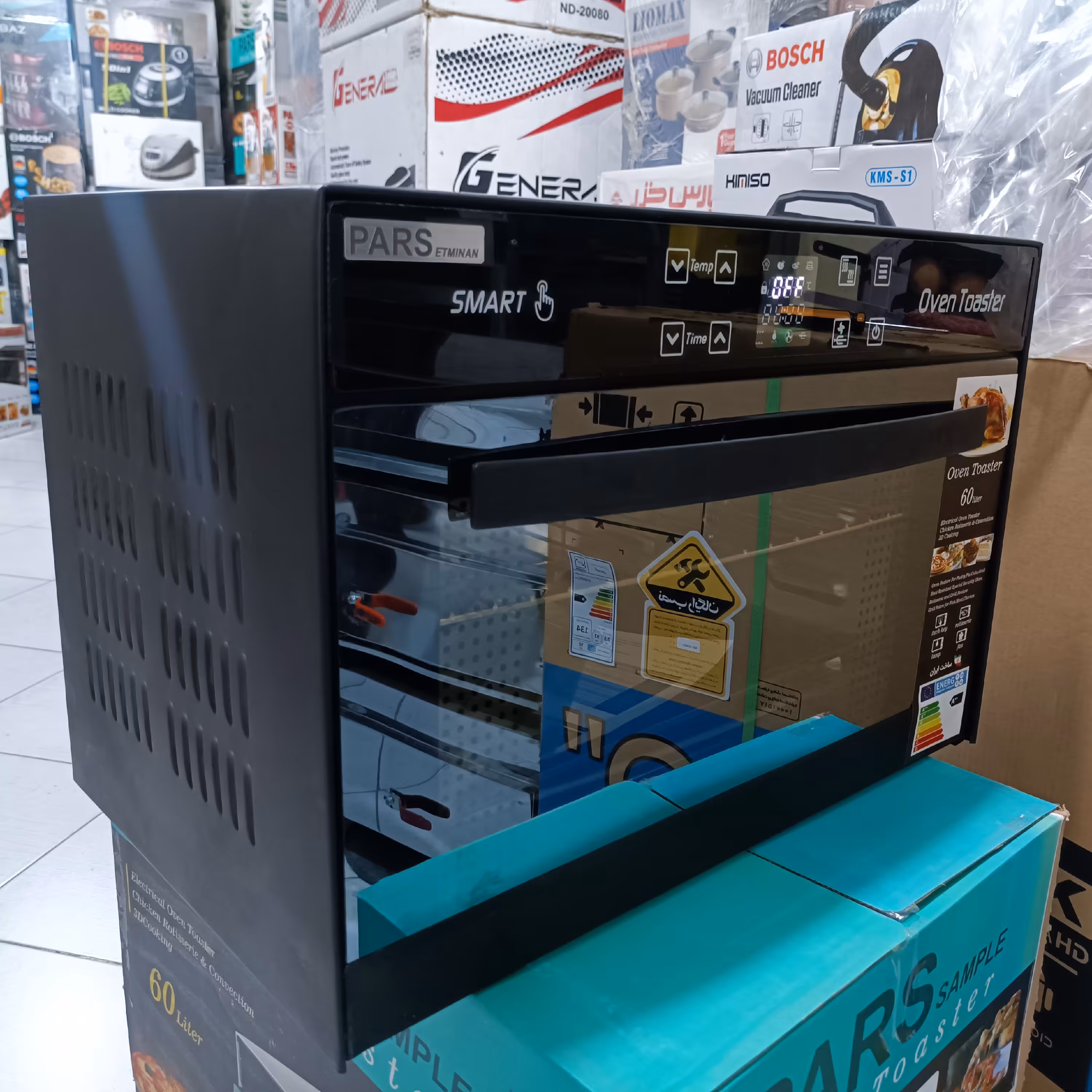 توستر پارس طرح سولار 60لیتری لمسی برنامه دار تستر برد بالا