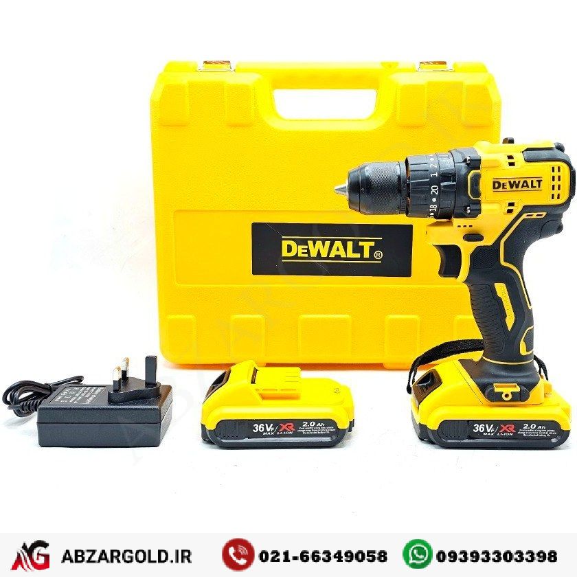 دریل و پیچ بند شارژی چکشی 36 ولت براشلس دیوالت مدل DW3030